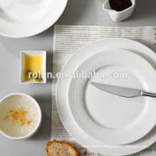 Hotel & restaurant white porcelain plate, Microwave safe crockery plates, Italian Design Restaurant Crockery